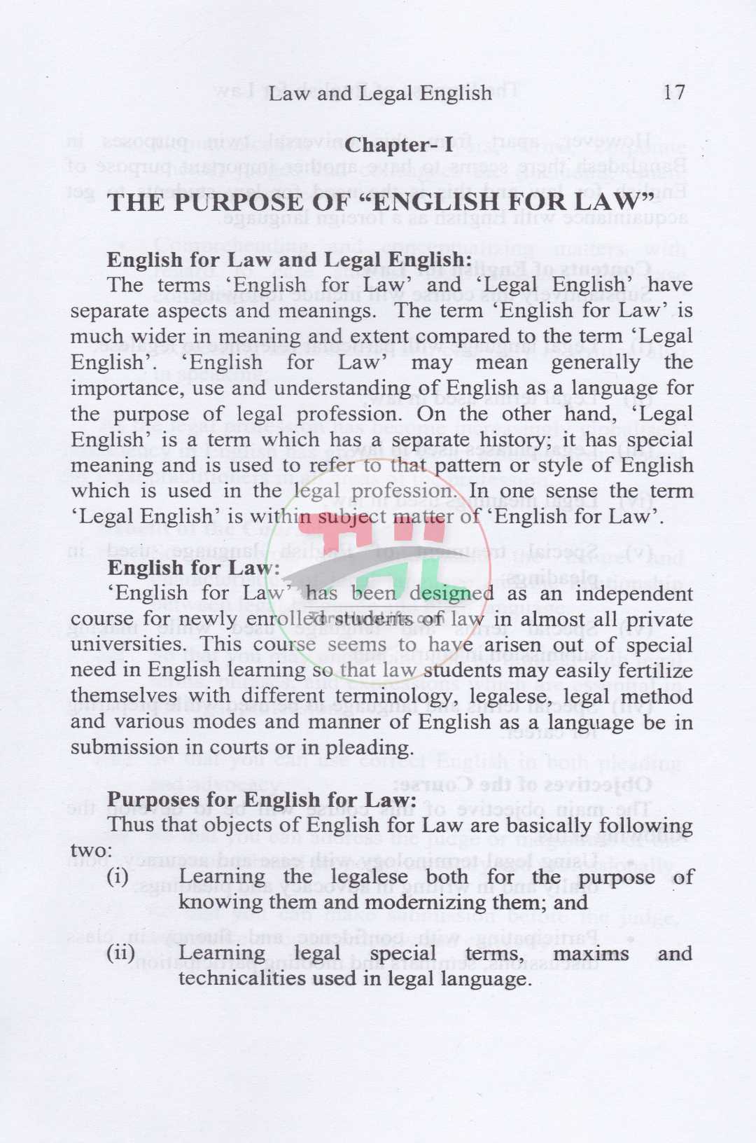 Law and Legal English