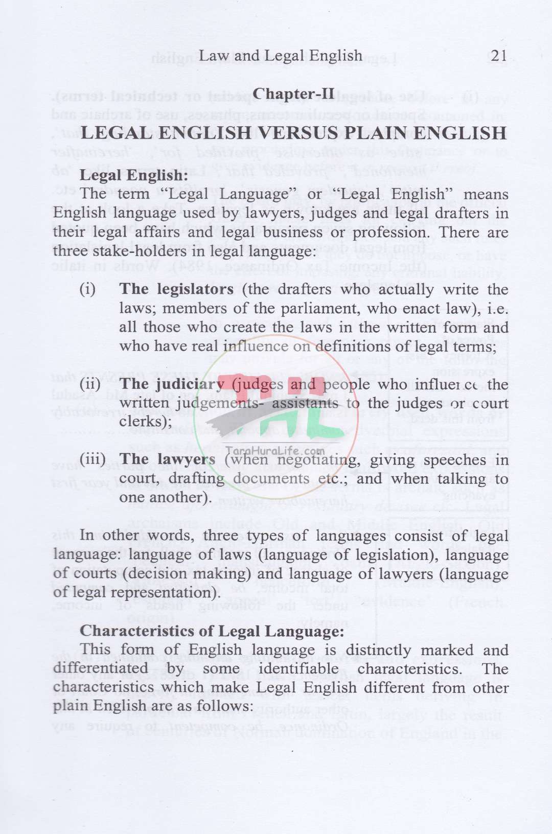 Law and Legal English
