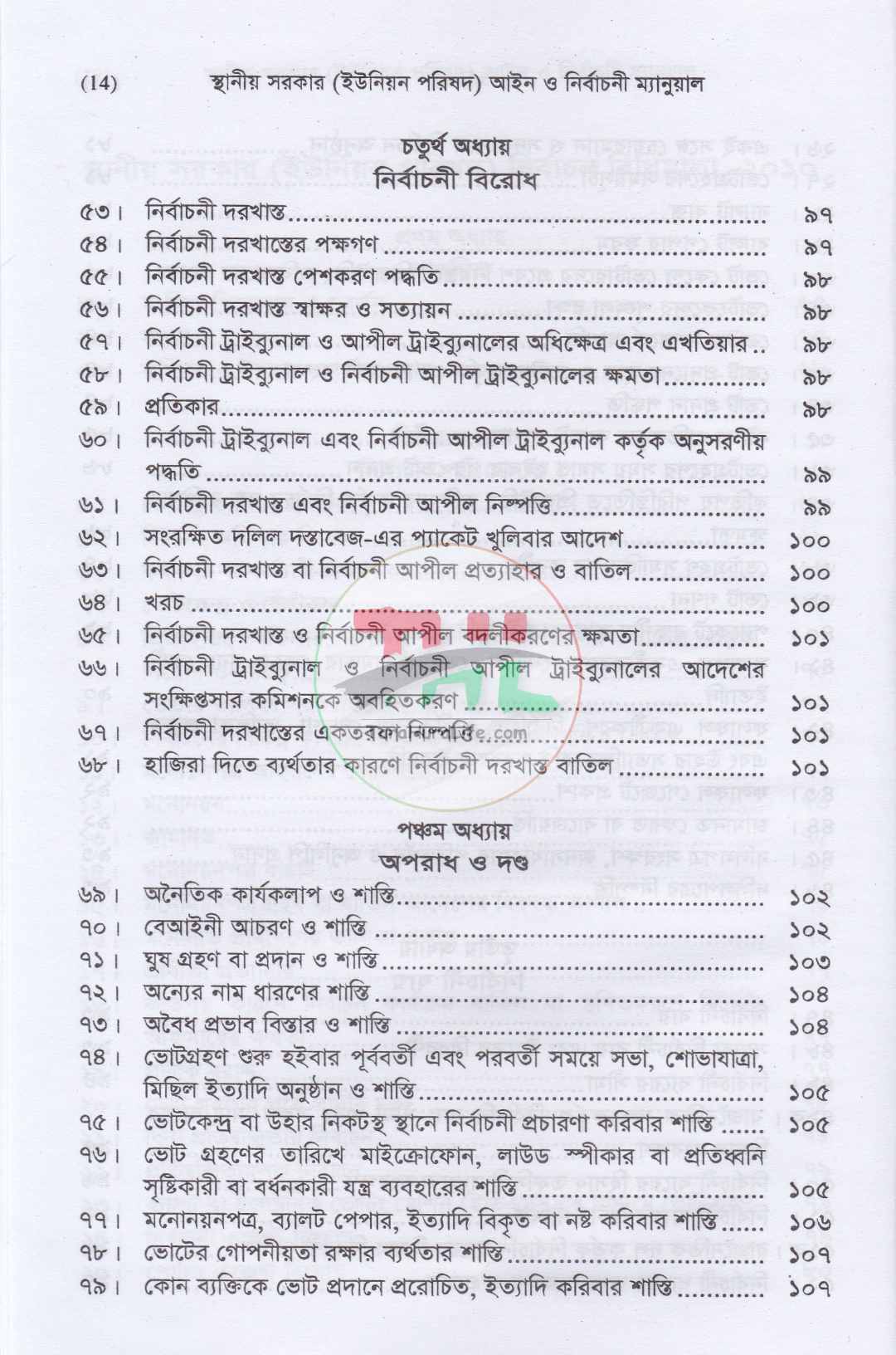 স্থানীয় সরকার (ইউনিয়ন পরিষদ) আইন ও নির্বাচনী ম্যানুয়াল