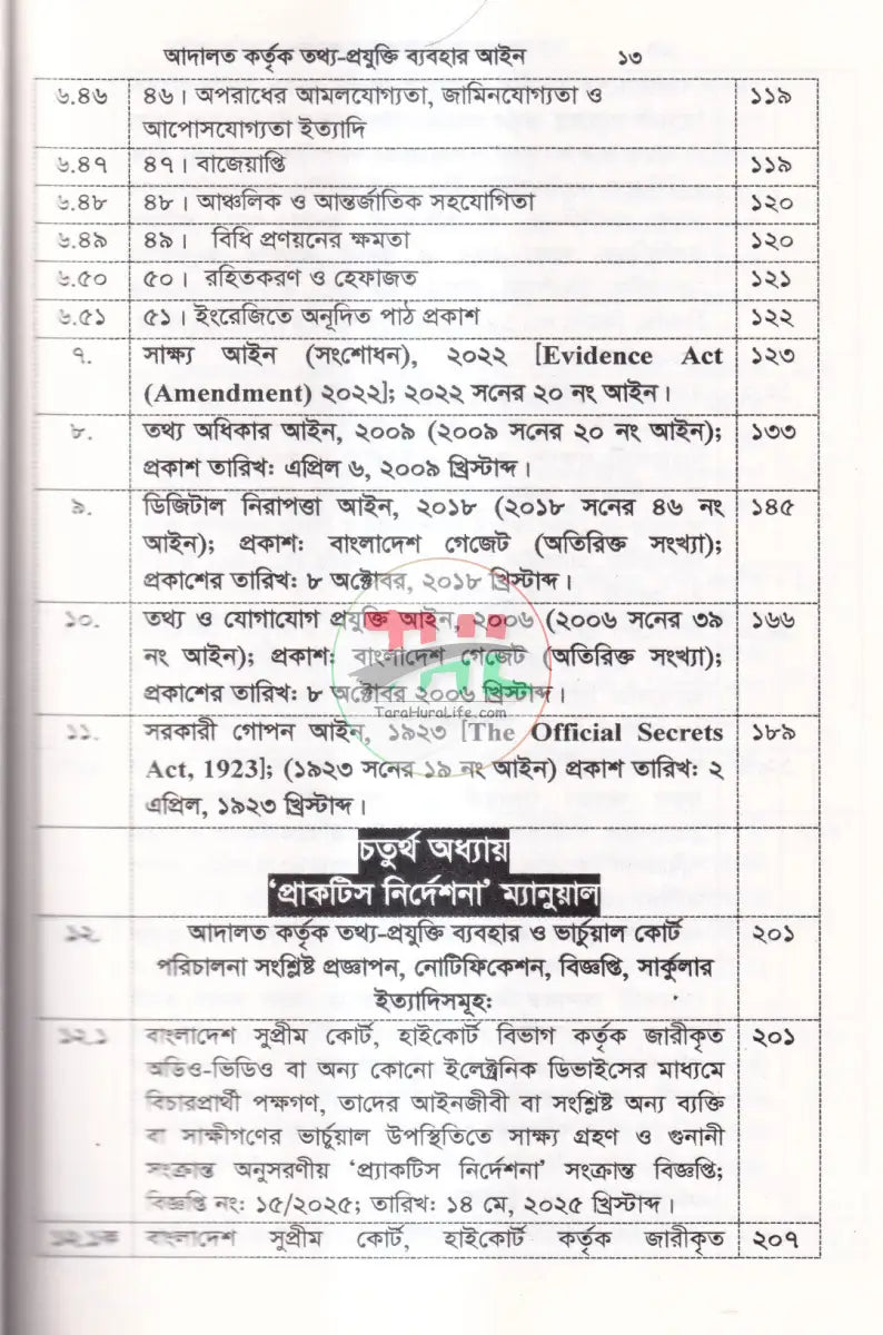 আদালত কর্তৃক তথ্য প্রযুক্তি ব্যবহার আইন ও প্রাকটিস নির্দেশনা ম্যানুয়াল Law Books