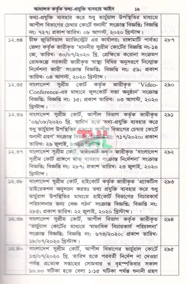 আদালত কর্তৃক তথ্য প্রযুক্তি ব্যবহার আইন ও প্রাকটিস নির্দেশনা ম্যানুয়াল Law Books