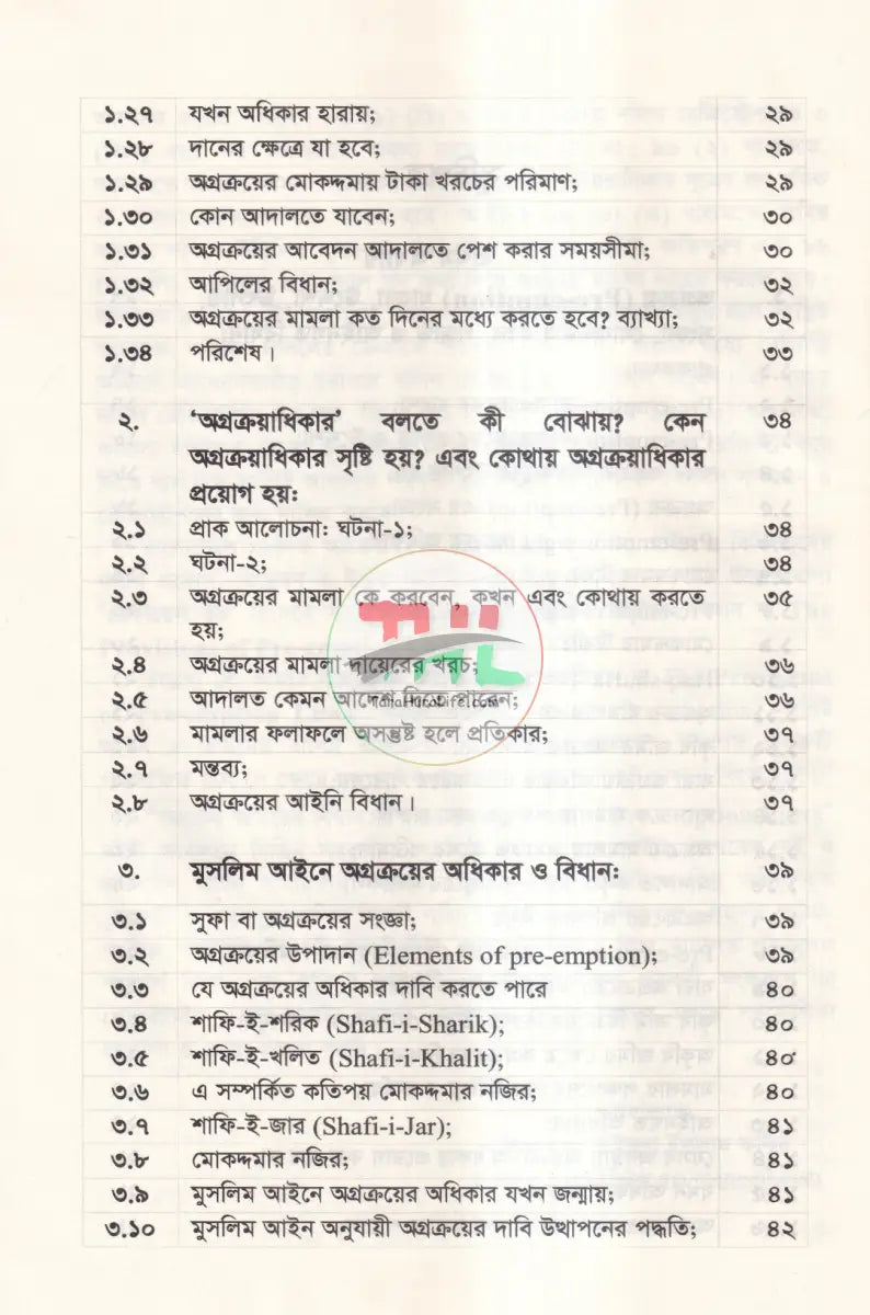 অগ্রক্রয় আইনের বিধান Law Books