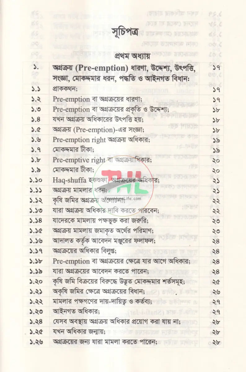 অগ্রক্রয় আইনের বিধান Law Books