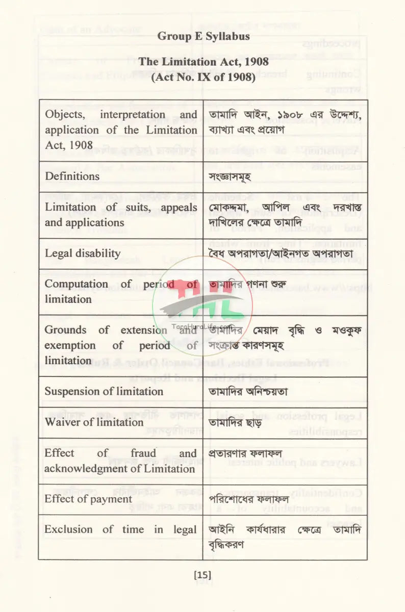 আইনের বিধান MCQ প্রশ্ন ব্যাংক Law Books