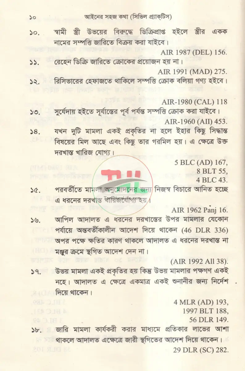 আইনের সহজ কথা সিভিল প্র্যাকটিস Law Books