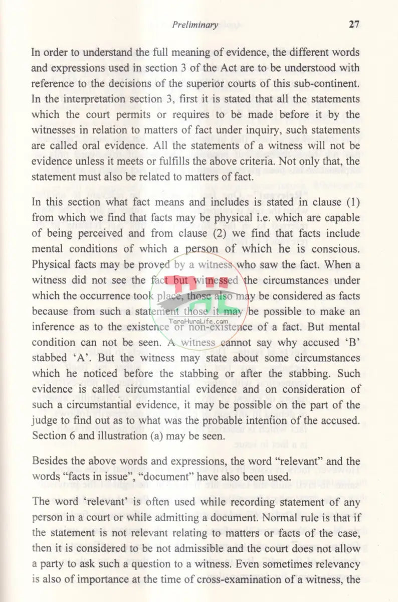 APPLICATION OF EVIDENCE IN DIFFERENT LAWS Law Books