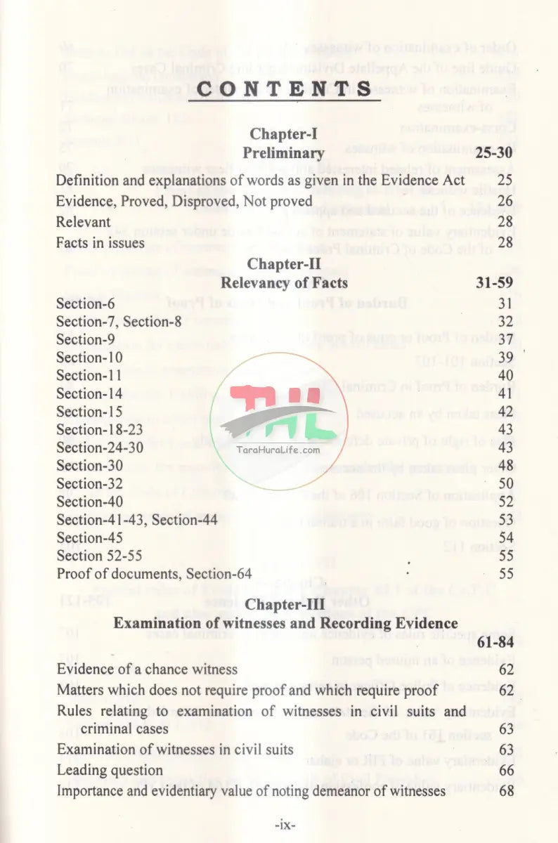 APPLICATION OF EVIDENCE IN DIFFERENT LAWS Law Books