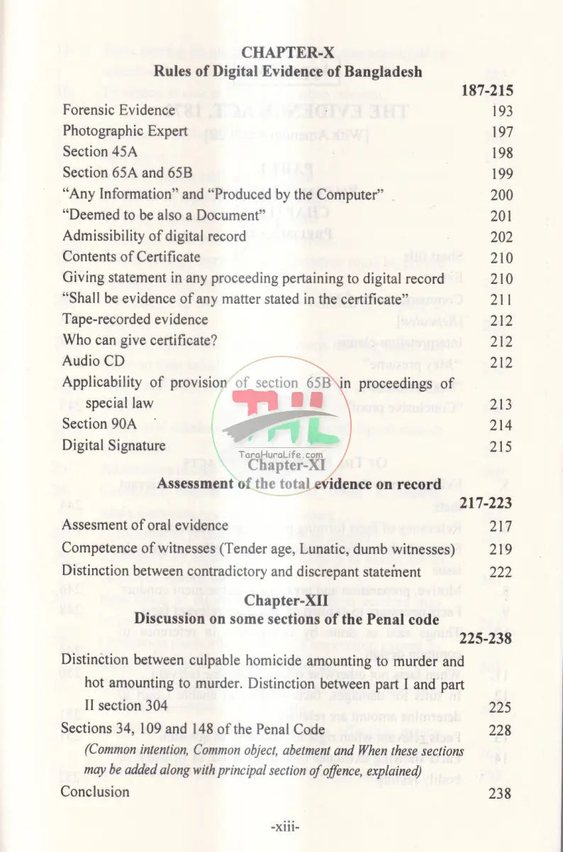 APPLICATION OF EVIDENCE IN DIFFERENT LAWS Law Books