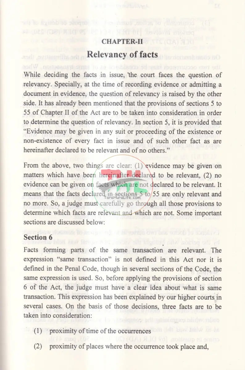 APPLICATION OF EVIDENCE IN DIFFERENT LAWS Law Books