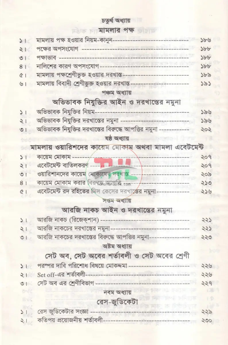 আরজি জবাব আপীল রীট রিভিশন দরখাস্তে নিয়ম কানুন ও মুসাবিদা Law Books