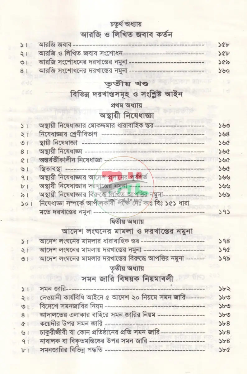 আরজি জবাব আপীল রীট রিভিশন দরখাস্তে নিয়ম কানুন ও মুসাবিদা Law Books