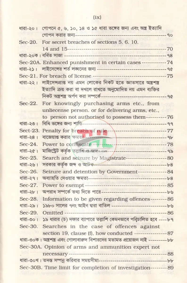 অস্ত্র ও বিস্ফোরক আইন ম্যানুয়াল Law Books