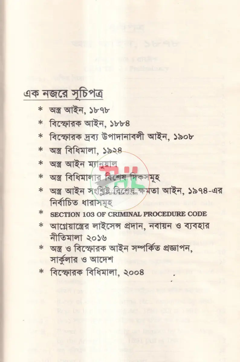 অস্ত্র ও বিস্ফোরক আইন ম্যানুয়াল Law Books