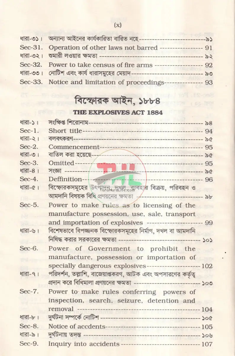 অস্ত্র ও বিস্ফোরক আইন ম্যানুয়াল Law Books