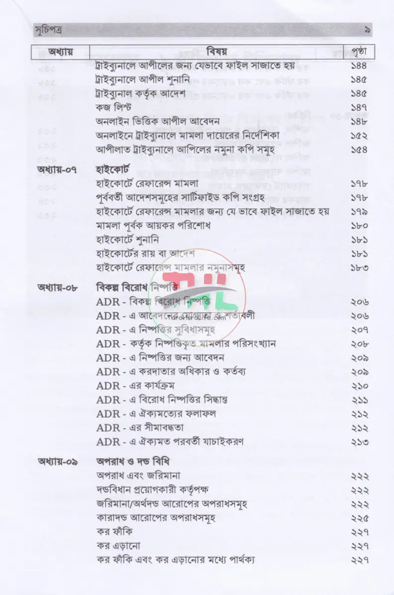 আয়কর বিচার ব্যবস্থা Law Books