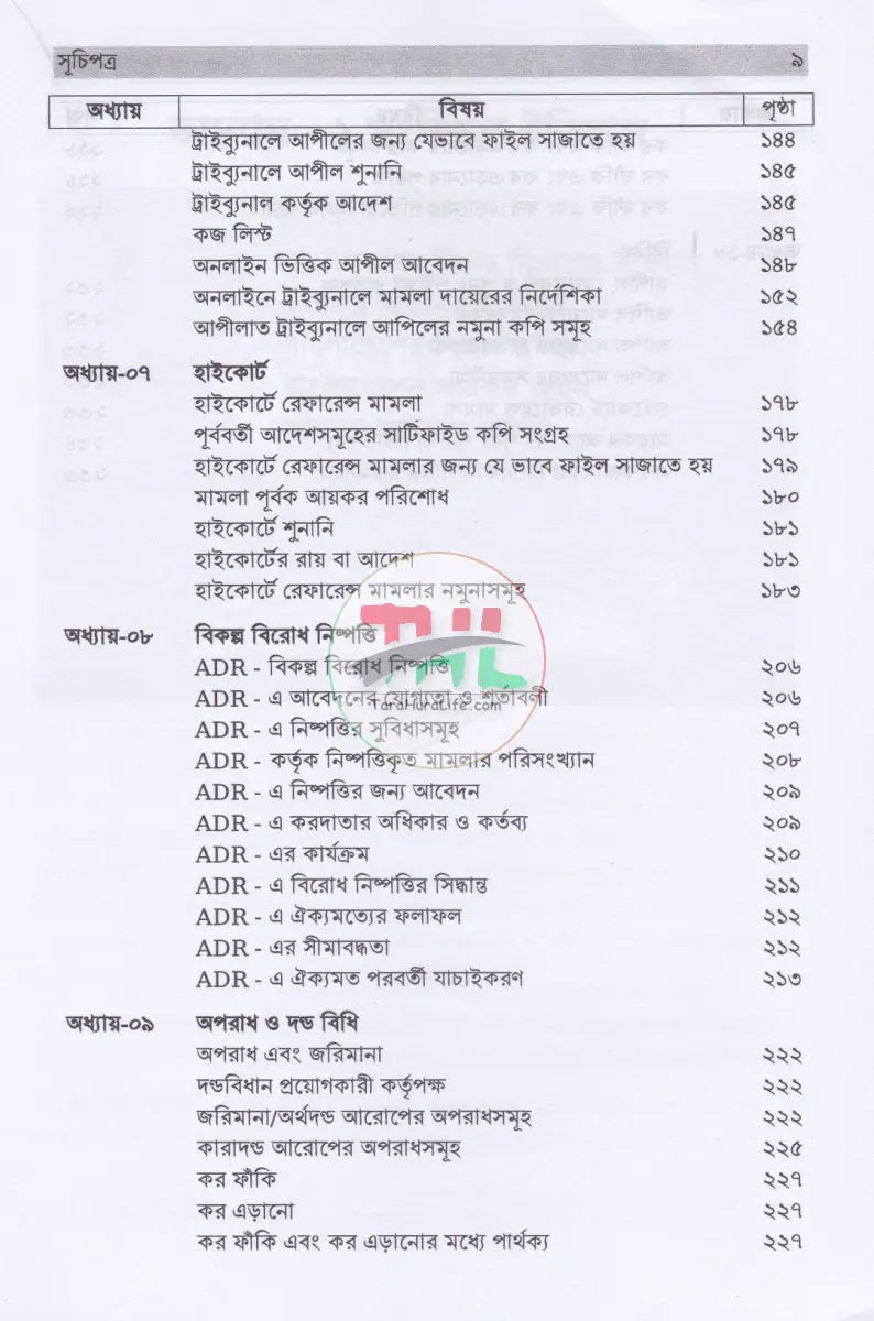 আয়কর বিচার ব্যবস্থা Law Books