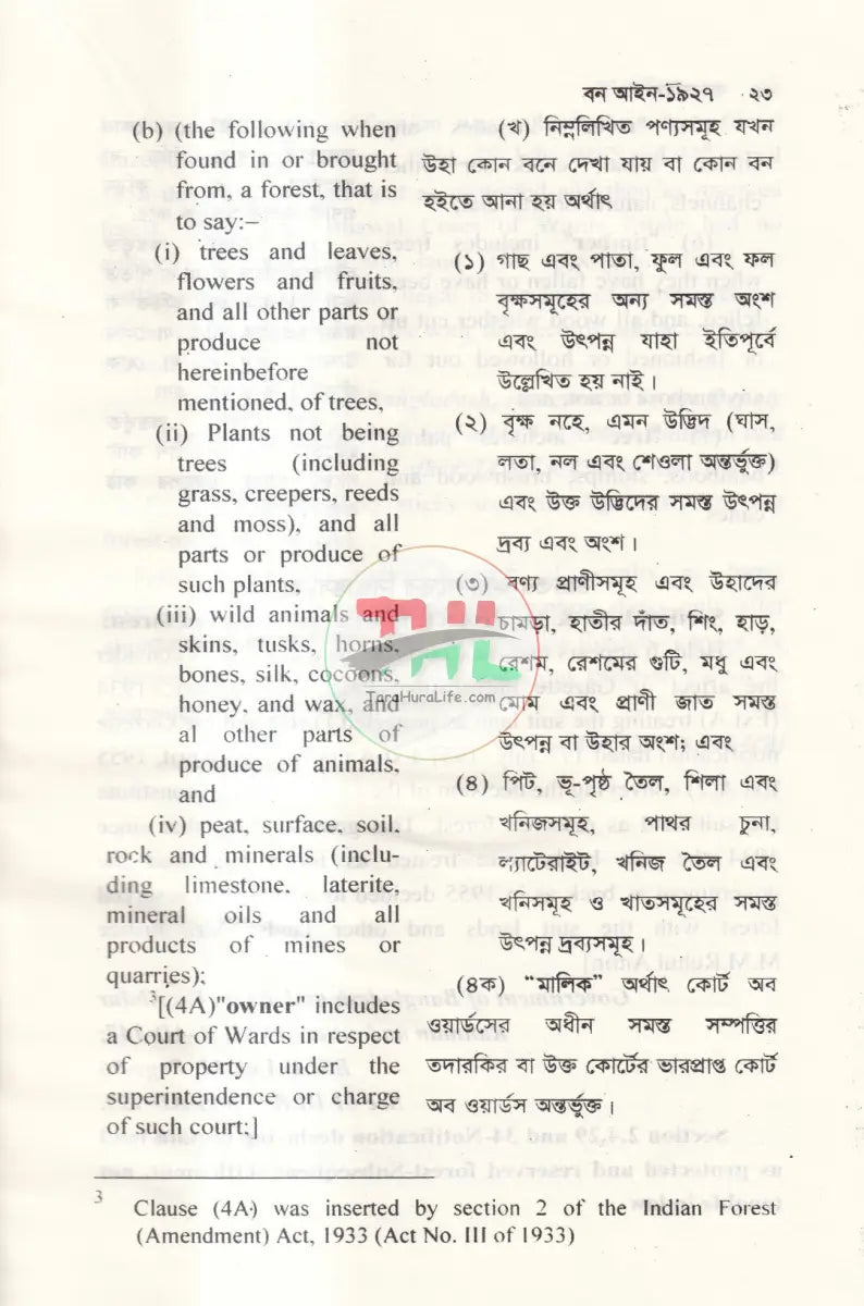 বন আইন Law Books