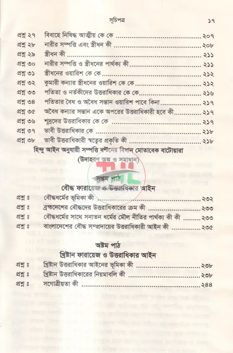 বাটোয়ারা আইন ও রুলিং Law Books