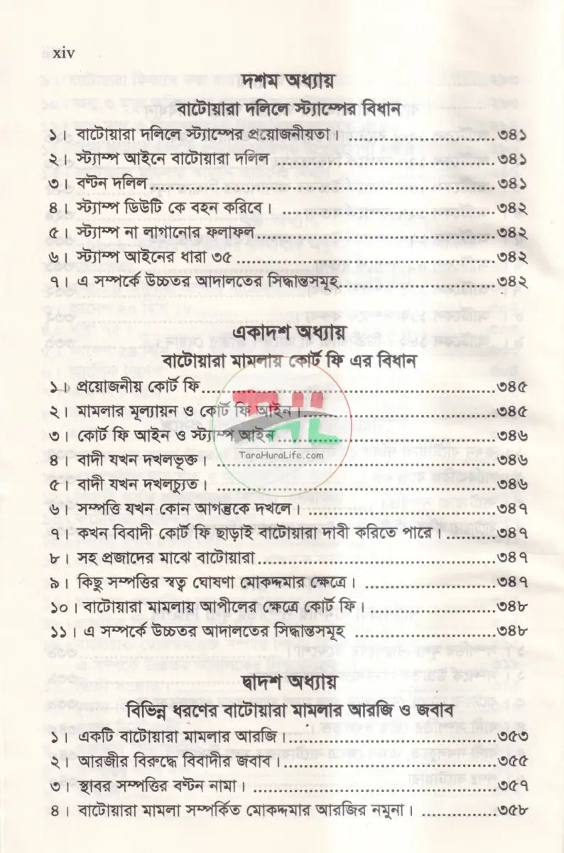 বাটোয়ারা আইনের বিভিন্ন দিক এবং রুলিং অন বাটোয়ারা আইন Law Books