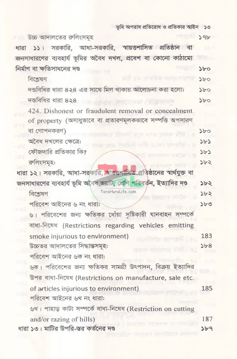 ভূমি অপরাধ প্রতিরোধ ও প্রতিকার আইন ও বিধিমালা Law Books