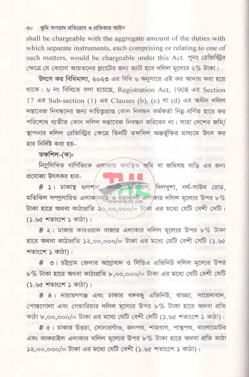 ভূমি অপরাধ প্রতিরোধ ও প্রতিকার আইন ও বিধিমালা Law Books