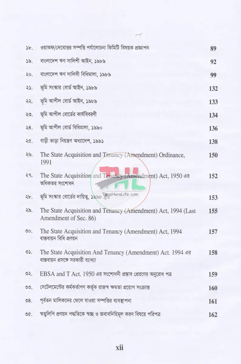 ভূমি ব্যবহার নীতিমালা ও সংস্কার Law Books