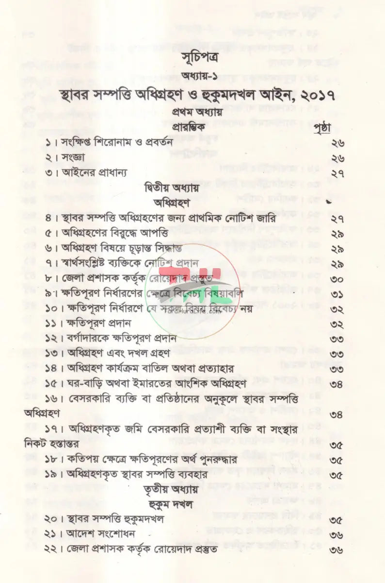 ভূমি সংশ্লিষ্ট আইন অফহোয়াইট পেপার Law Books
