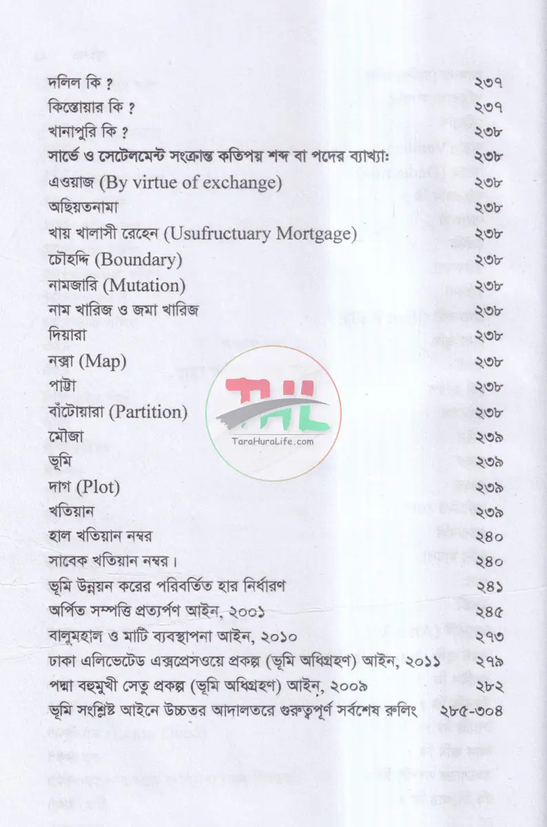 ভূমি সংশ্লিষ্ট আইন Law Books