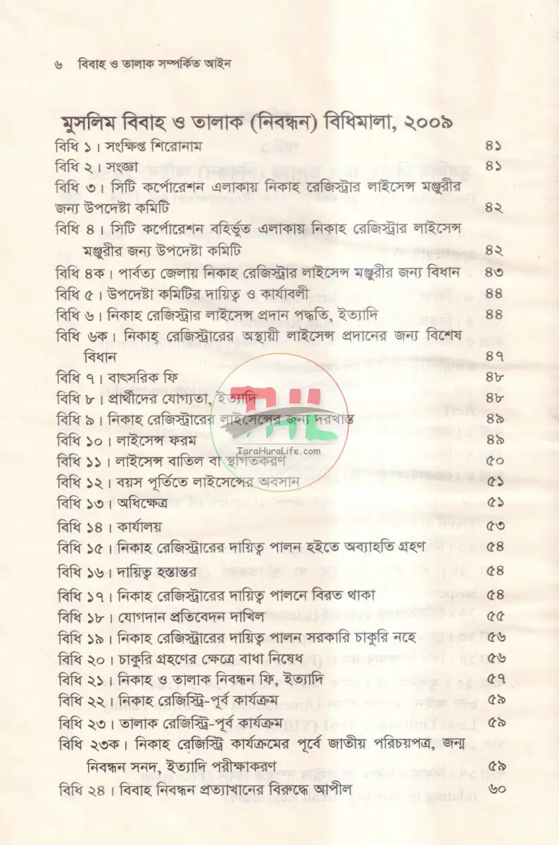 বিবাহ ও তালাক সম্পর্কিত আইন Law Books