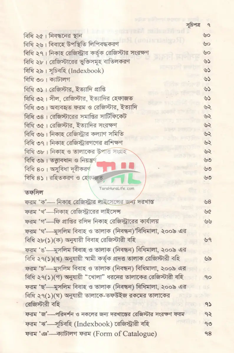বিবাহ ও তালাক সম্পর্কিত আইন Law Books