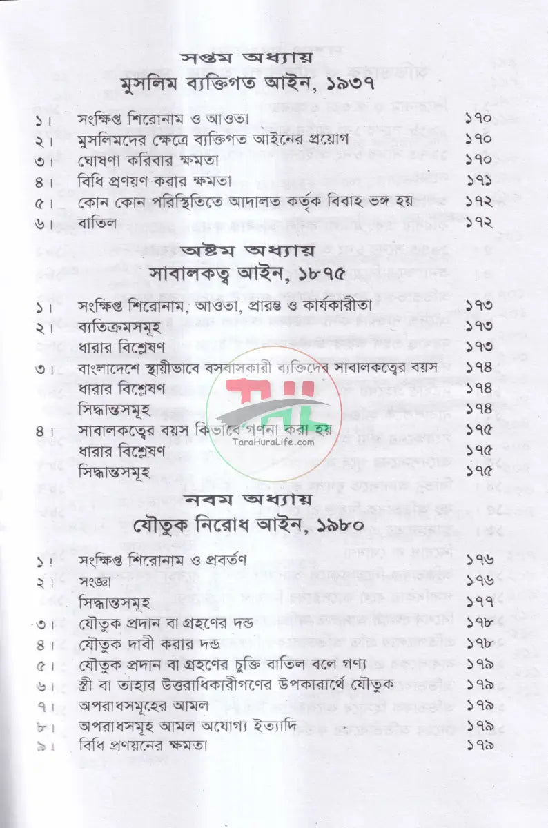বিবাহ ও তালাক সম্পর্কিত আইন মুসলিম হিন্দু খৃষ্টান Law Books
