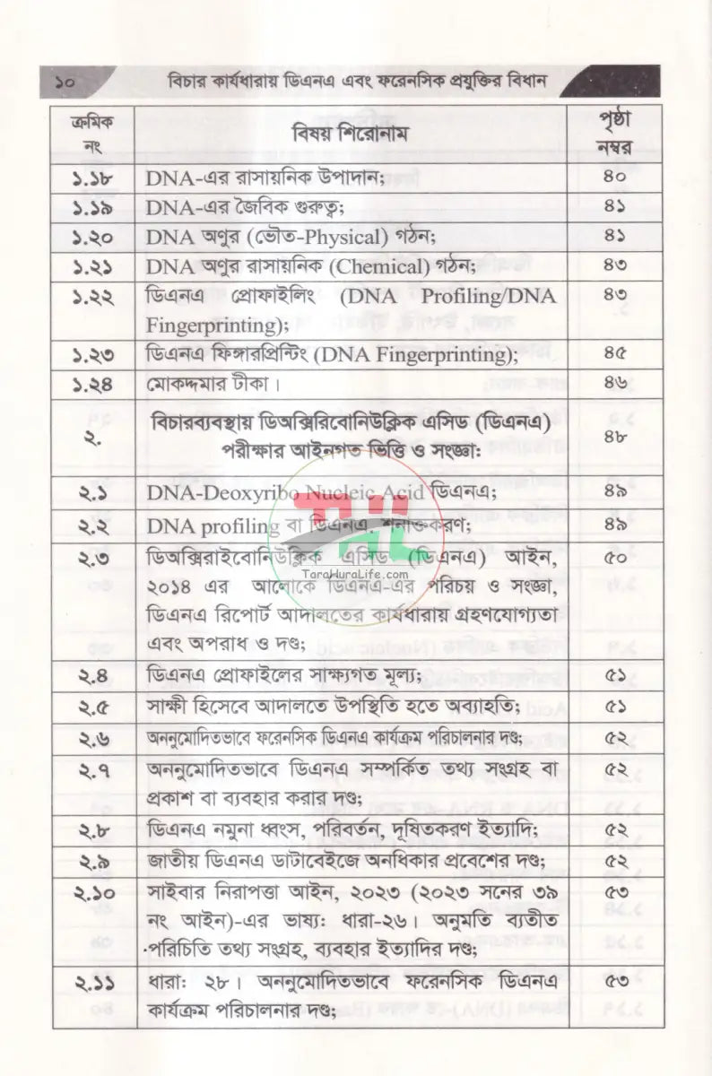 বিচার কার্যধারায় ডিএনএ এবং ফরেনসিক প্রযুক্তির বিধান Law Books