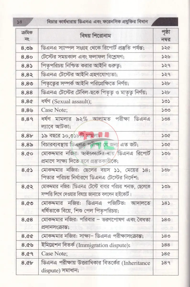 বিচার কার্যধারায় ডিএনএ এবং ফরেনসিক প্রযুক্তির বিধান Law Books