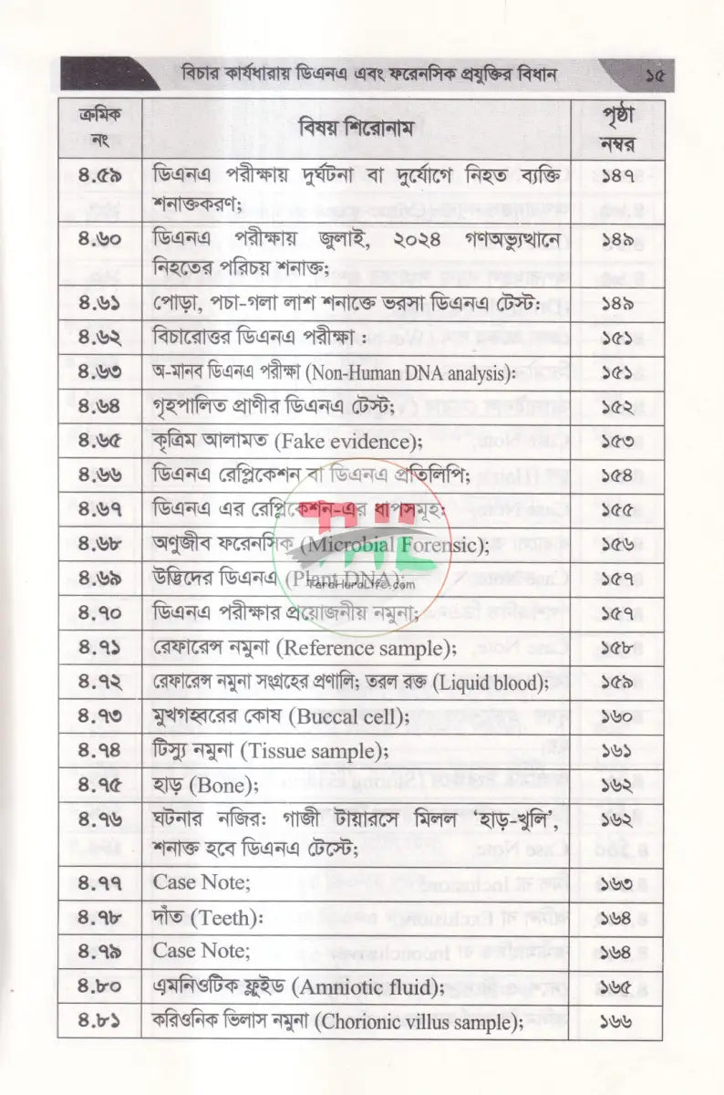 বিচার কার্যধারায় ডিএনএ এবং ফরেনসিক প্রযুক্তির বিধান Law Books