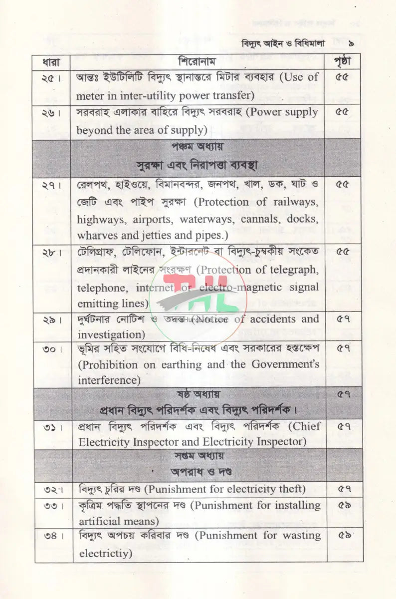 বিদ্যুৎ আইন Law Books