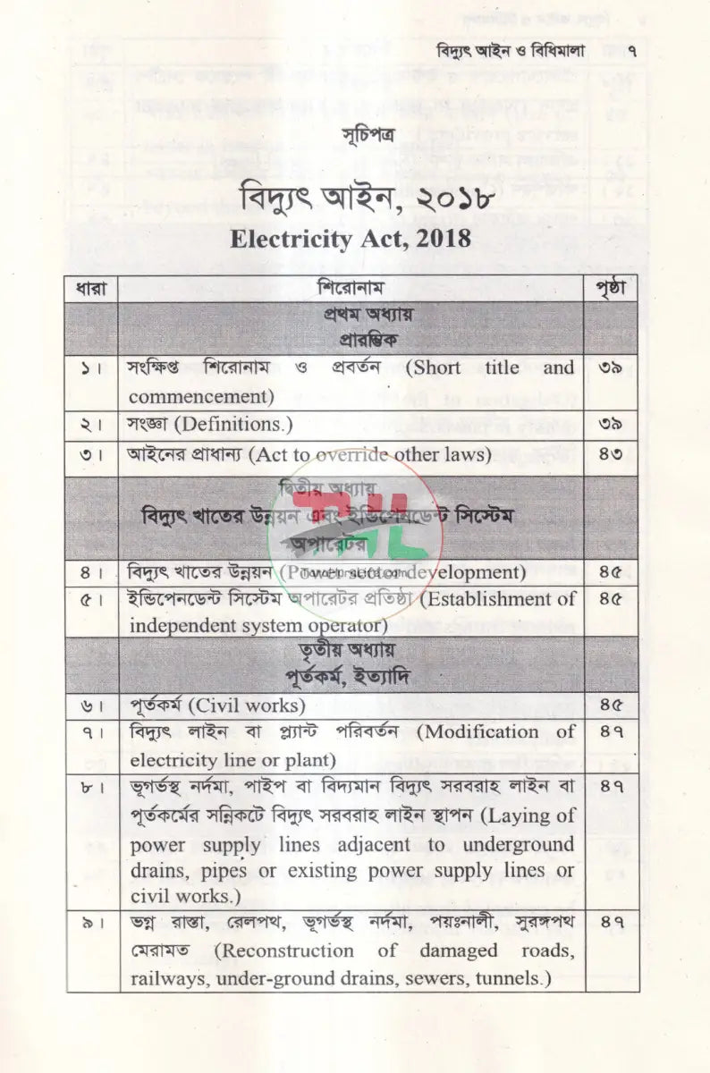 বিদ্যুৎ আইন Law Books