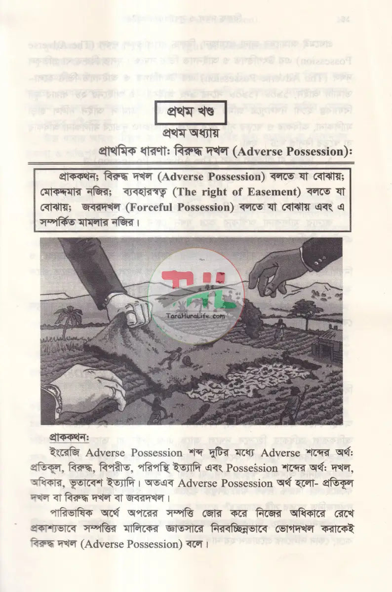 বিরুদ্ধ দখল ও সুখাধিকার আইন ১৮৮২ Law Books