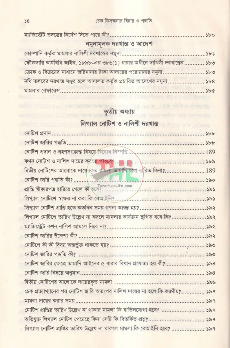 চেক ডিসআনার বিচার ও পদ্ধতি Law Books