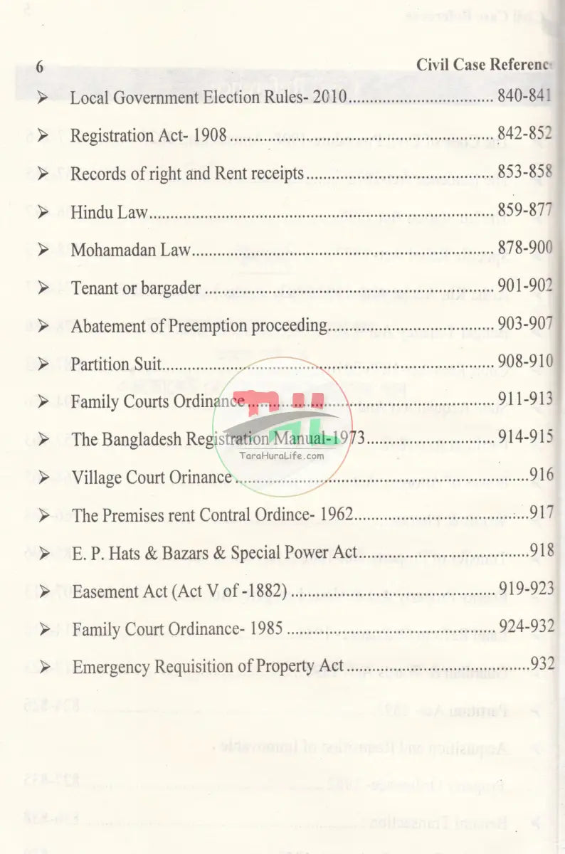 CIVIL CASE REFERENCE Law Books