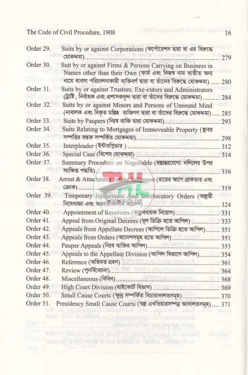 দেওয়ানি কার্যবিধি ১৯০৮ Law Books