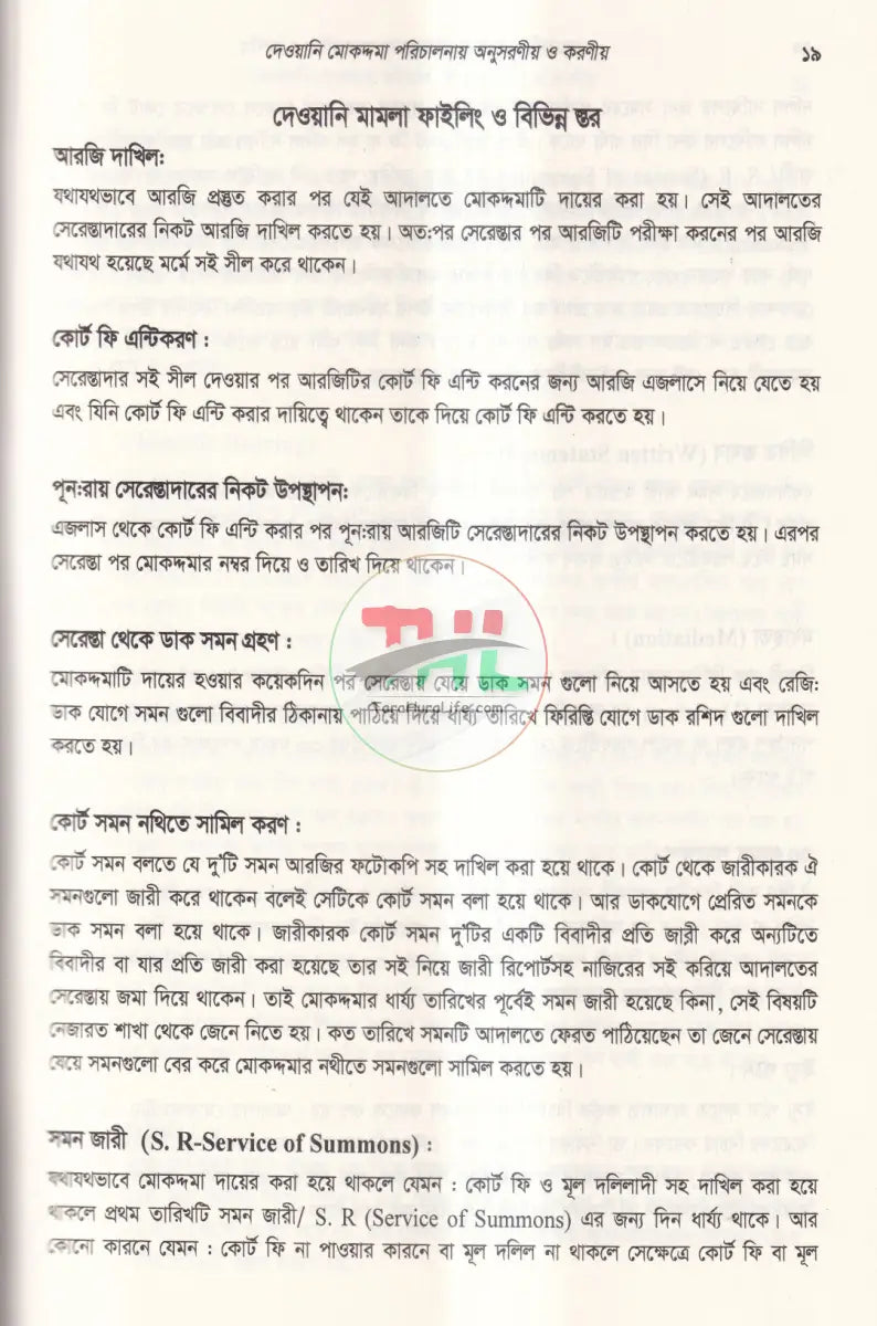দেওয়ানি মোকদ্দমা পরিচালনায় অনুসরণীয় ও করণীয় Law Books