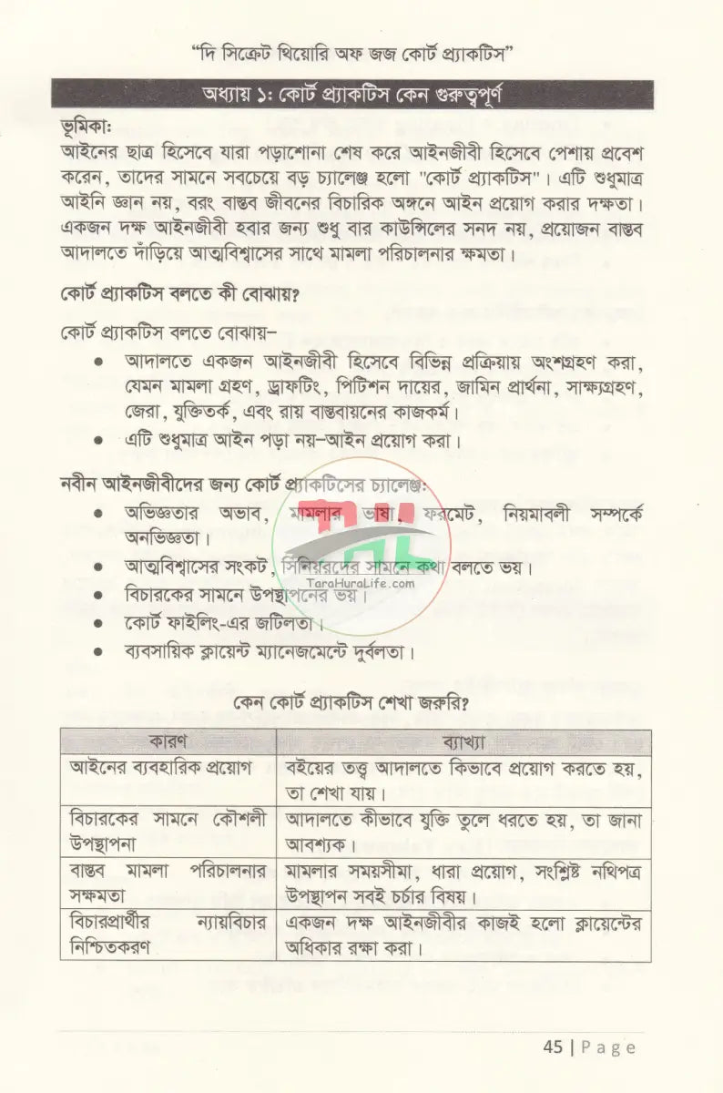 দি সিক্রেট থিয়োরি অফ জজ কোর্ট প্র্যাকটিস ক্রিমিনাল এন্ড সিভিল Law Books