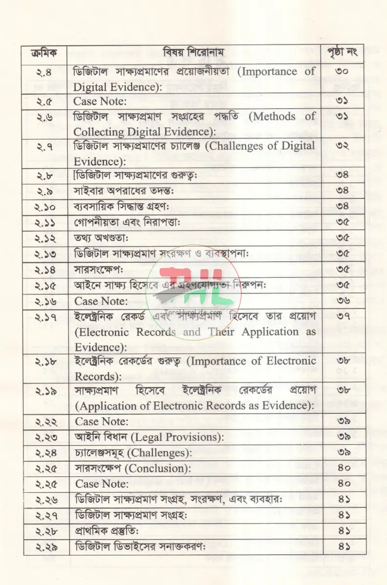 ডিজিটাল সাক্ষ্য Law Books