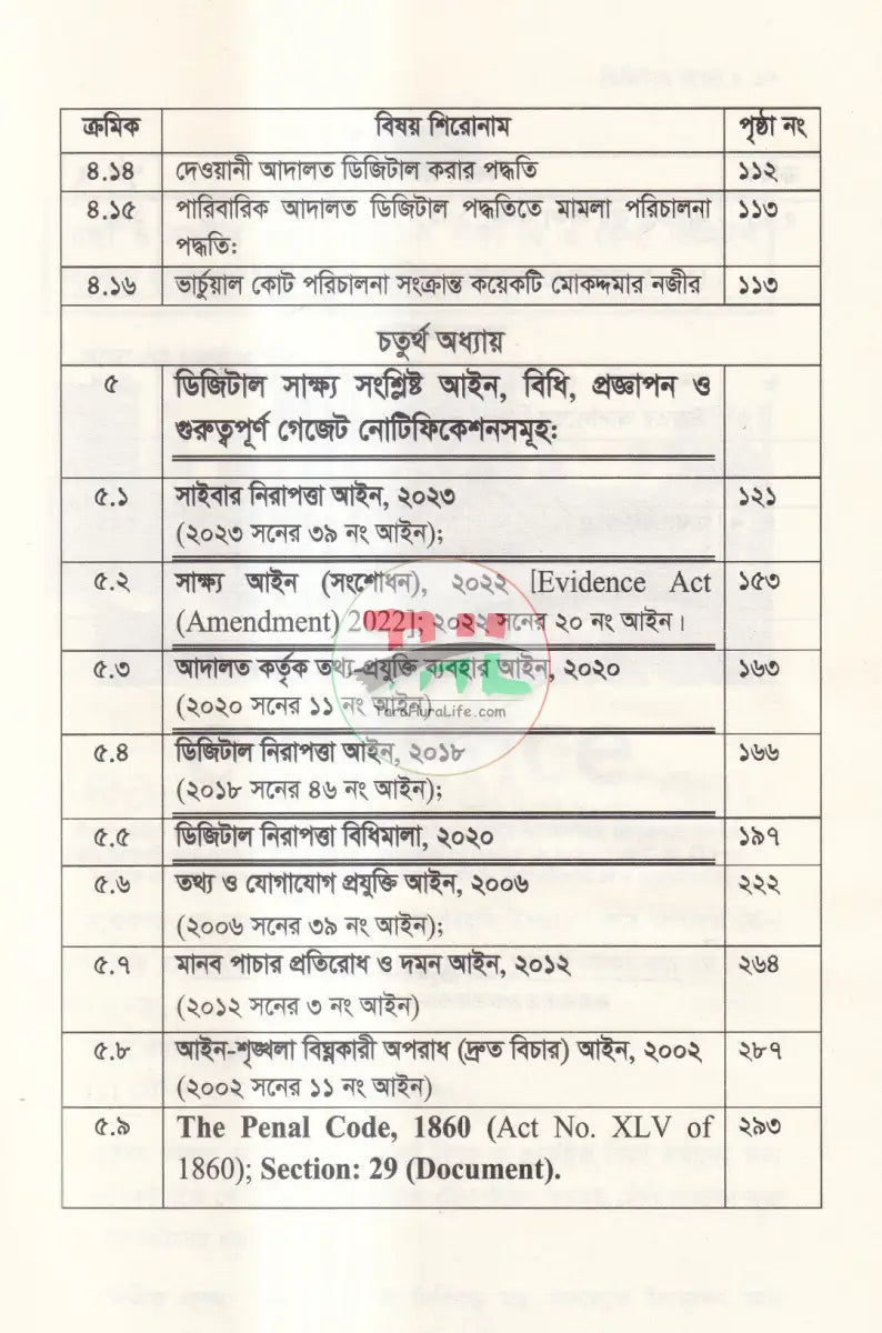 ডিজিটাল সাক্ষ্য Law Books