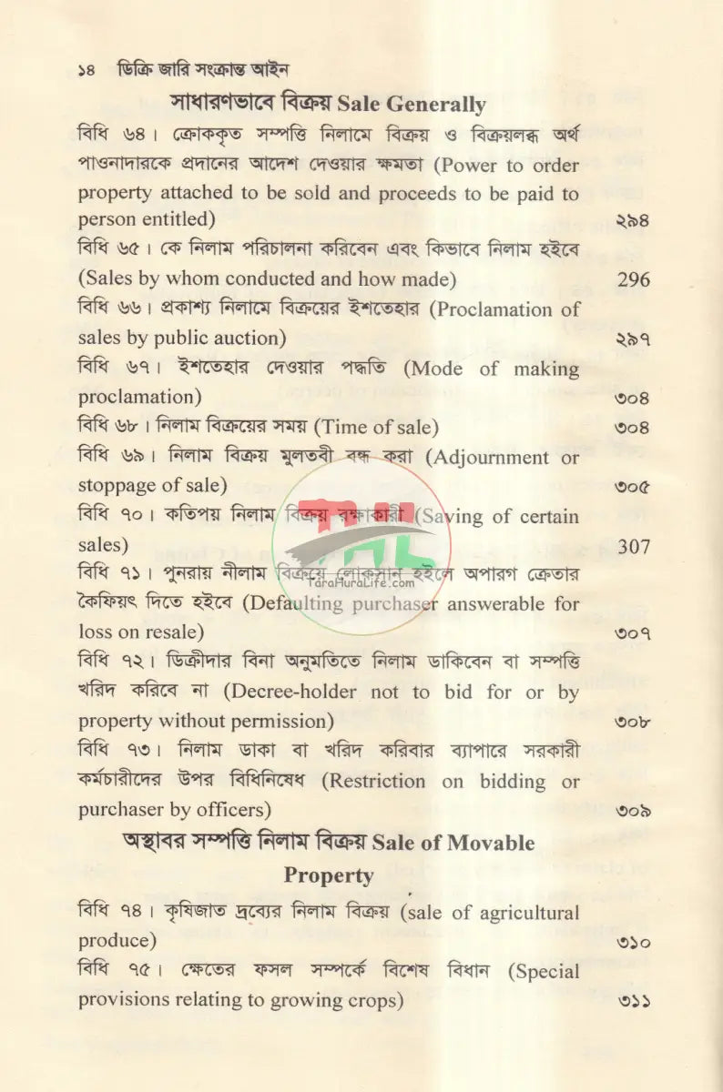 ডিক্রি জারি সংক্রান্ত আইন Law Books