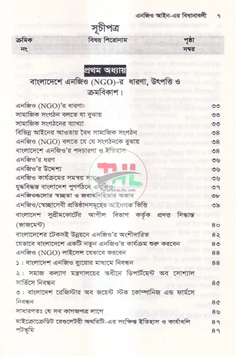 এনজিও আইন এর বিধানাবলী Law Books