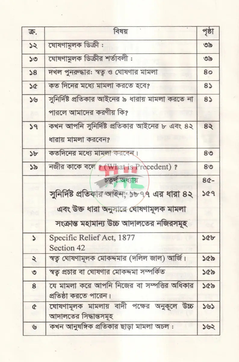 ঘোষণামূলক মামলা Law Books
