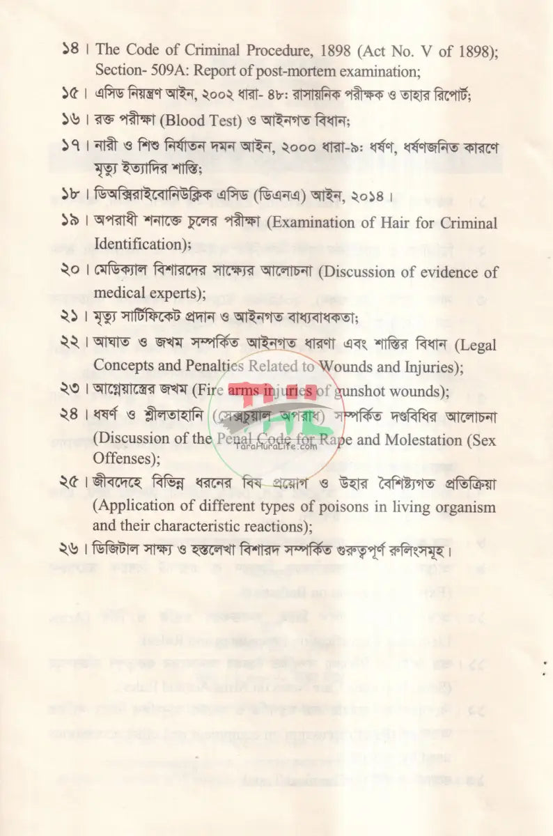 হস্তলেখা বিশেষজ্ঞ আইন Law Books