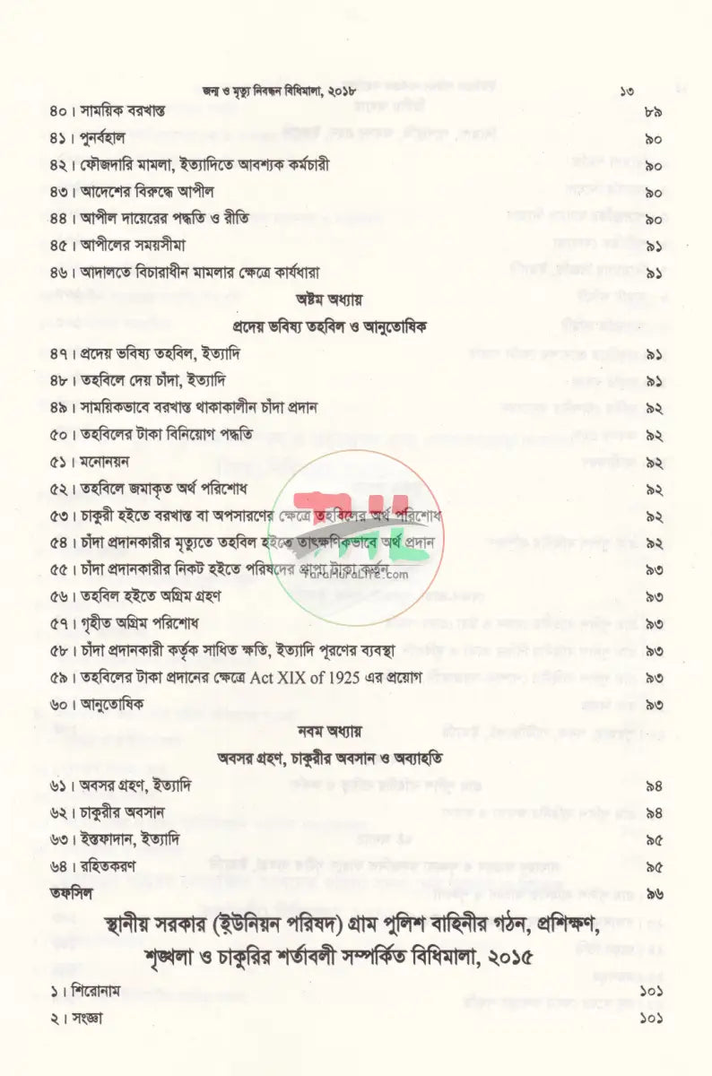 ইউনিয়ন পরিষদ কার্যক্রম সহায়িকা Law Books
