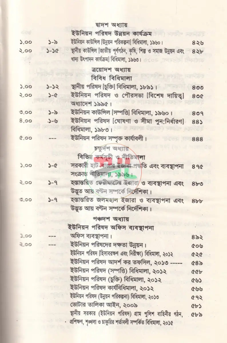 ইউনিয়ন পরিষদ ম্যানুয়েল ও গ্রাম আদালত আইন Law Books